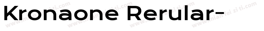 Kronaone Rerular字体转换